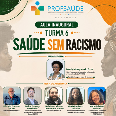 UFDPar convida comunidade acadêmica para a Aula Inaugural Nacional da Turma 6 do PROFSAÚDE